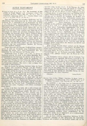 416-421 [Rezension] Kraus, Hans-Joachim, Psalmen