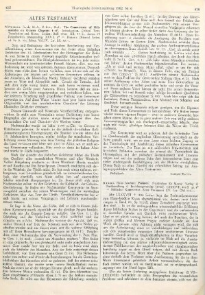 416-421 [Rezension] Kraus, Hans-Joachim, Psalmen