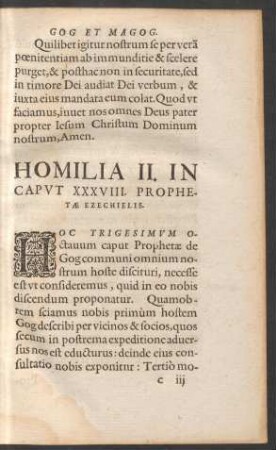 Homilia II. In Caput XXXVIII. Prophetae Ezechielis.
