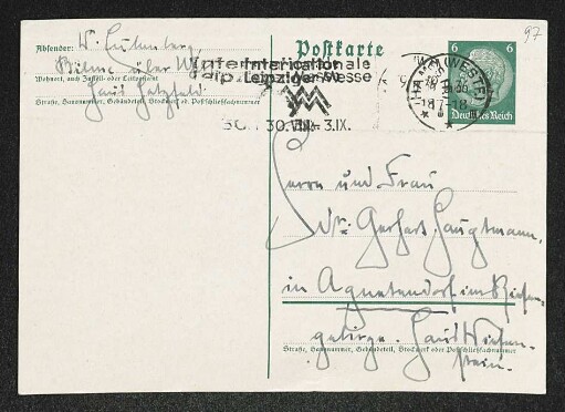 Brief von Herbert Eulenberg, Unbekannt, Hedda Eulenberg und Wilhelm Buller an Gerhart Hauptmann und Margarete Hauptmann