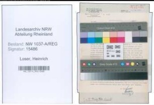 Entnazifizierung Heinrich Loser , geb. 25.07.1899 (Stadtinspektor)