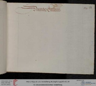 >Vonn der Gallenn< (nur Überschrift)