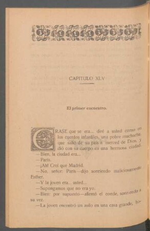 Capítulo XLV - El primer encuentro.