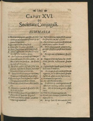 Caput XVI. De Societate Coniugali.
