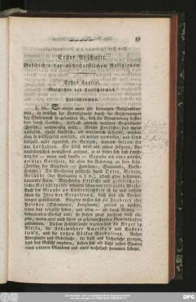 Erster Abschnitt. Geschichte der nichtchristlichen Religionen.