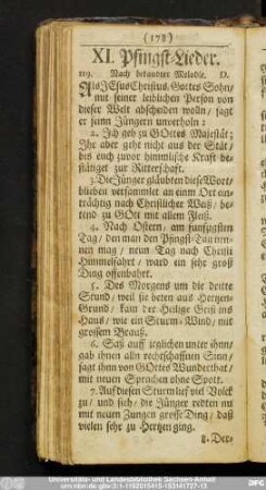XI. Pfingst-Lieder.