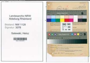 Entnazifizierung Heinz Salewski , geb. 17.02.1921 (Polizist)