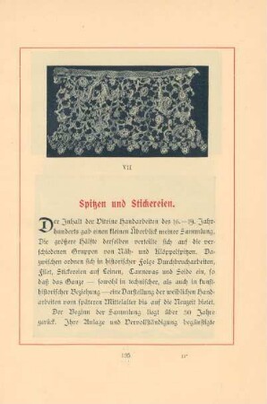 Spitzen und Stickereien