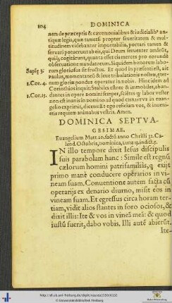 Dominica Septuagesimae