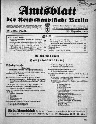 1937,52: Nr. 52, 28. Dezember 1937