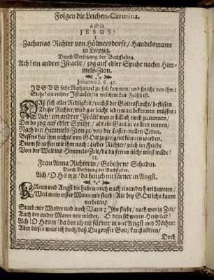 Folgen die Leichen-Carmina.