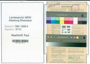 Entnazifizierung Paul Muehlhoff , geb. 03.01.1908 (Reg.Inspektor)