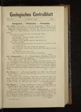 1. Oktober 1905. No. 3.
