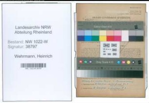 Entnazifizierung Heinrich Wehrmann , geb. 29.10.1903 ()