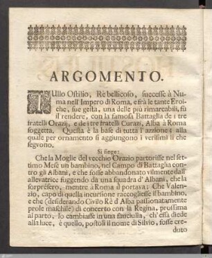 Argomento. / Innhalt.