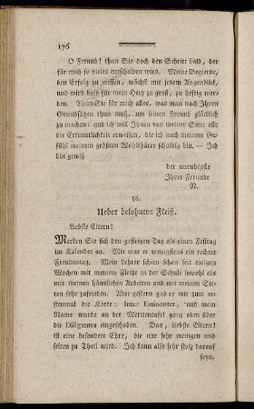 86. Ueber belohnten Fleiß