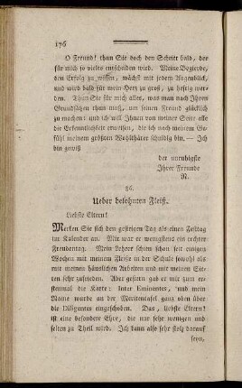 86. Ueber belohnten Fleiß