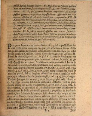 De Exceptione Impossibilitatis Ex Afflictione Orta