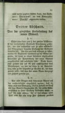 Dritter Abschnitt. Von der gänzlichen Ausarbeitung neuen Mannes