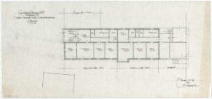 Gsaenger, Gustav; Erlangen - Süd (Bayern); Ev. Matthäus Kirche, Pfarrhaus und Gemeindesaal - Erweiterung Kirchenflügel, Vorprojekt B (Grundriss EG)