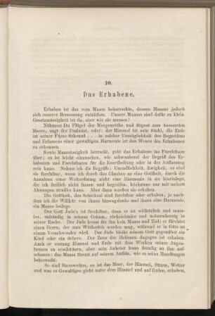 10. Das Erhabene.