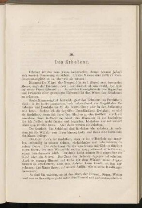 10. Das Erhabene.