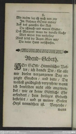 Abend-Gebeth