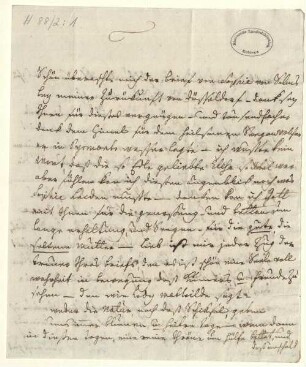 Eigenhändiger Brief mit Unterschrift