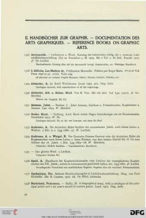 II. Handbücher zur Graphik (Nr. 1327-1655)