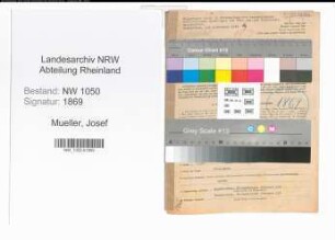 Entnazifizierung Josef Mueller , geb. 08.04.1888 ()