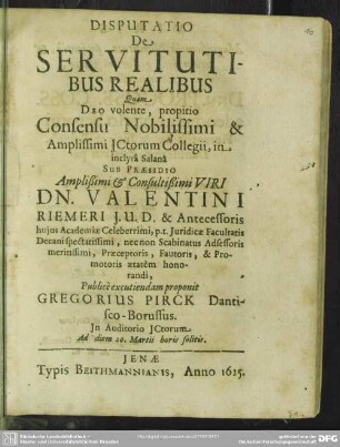 De servitutibus realibus