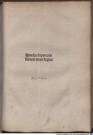 Uersor super o[mn]es libros noue logice