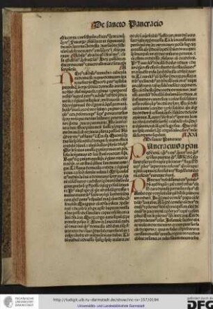 Pancratius a pan quod est totum et gratus et cinus quasi totus cito gratus...