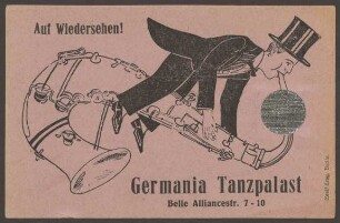 Werbepostkarte "Germania Tanzpalast", Mehringdamm