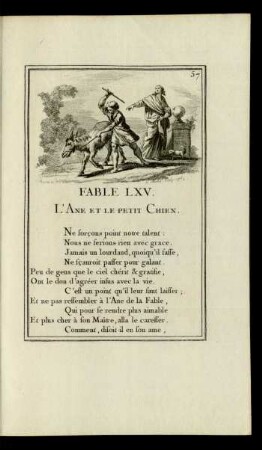 Fable LXV. L'Ane Et Le Petit Chien.