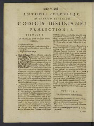 Titulus I. - XLVI.