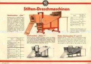 Stiften-Dreschmaschine Typ "Jura"