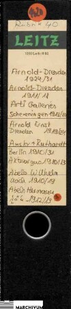 Erwerbungen für das Graphische Kabinett und Kaufangebote durch die Galerie Arnold, Dresden, die Modern Art Galleries "Arti", Scheveningen", den Kuntsalon Aktuaryus, Wiesbaden u.a.