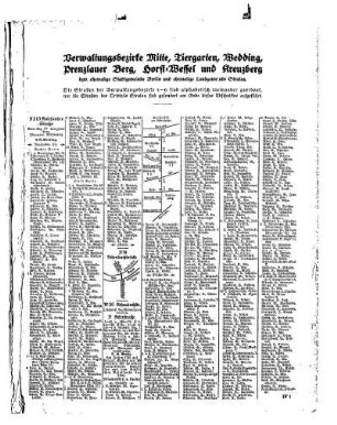 Verwaltungsbezirke Mitte, Tiergarten, Wedding, Prenzlauer Berg, Horst=Wessel und Kreuzberg...