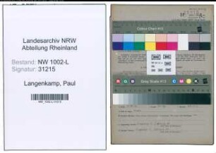 Entnazifizierung Paul Langenkamp , geb. 11.09.1921 (Notariatsassessor)