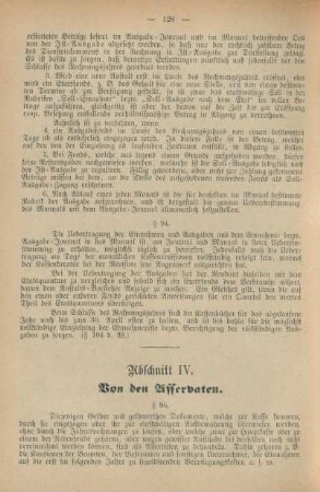 Abschnitt IV. Von den Asservaten