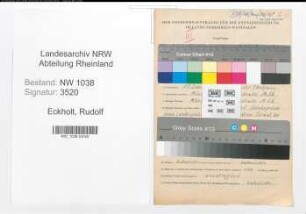 Entnazifizierung Rudolf Eckholt , geb. 18.12.1913 (Polizist)
