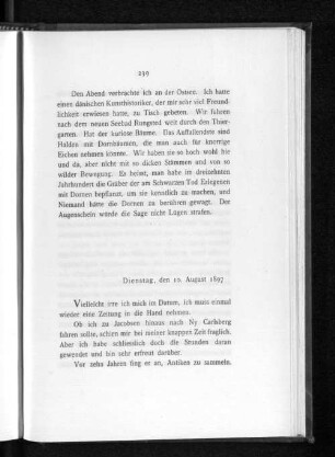 Dienstag, den 10. August 1897