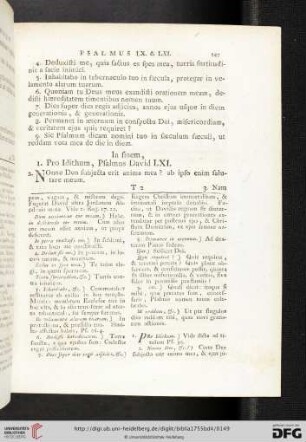 [Psalmus LXI - Psalmus LXX]