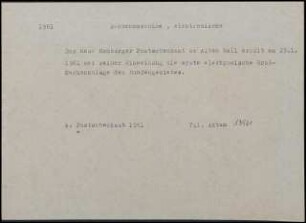 Das neue Hamburger Postscheckamt am Alten Wall erhält am 23. Jan. 1961 bei seiner Einweihung die erste elektronische Großrechenanlage des Bundesgebietes
