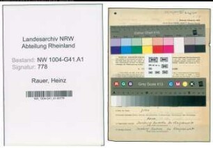 Entnazifizierung Heinz Rauer , geb. 13.08.1921 (Polizeibeamter)