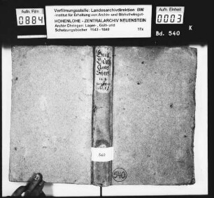 Gültbuch über das Amt Schrozberg und Lindlein.