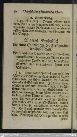 Anderes Probestück für einen Candidaten der Froschmäusler-Gesellschaft