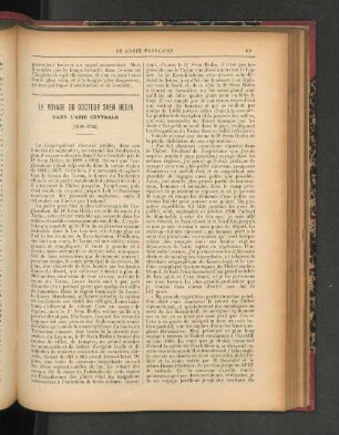 Le Voyage du Docteur Sven Hedin. Dans l'Asie Centrale.