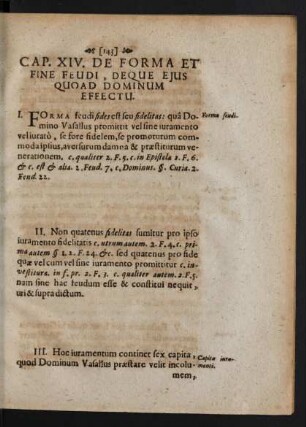 Cap. XIV. De Forma Et Fine Feudi ...